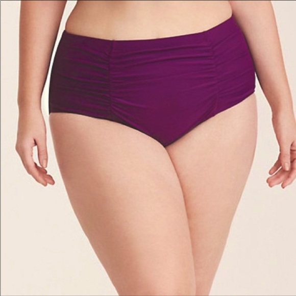 TORRID purple high waisted bikini swim bottoms, 3X. - Picture 1 of 7